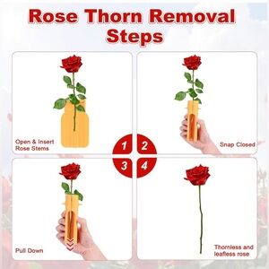 Plastic Rose Thorn Remover Stripper Tool - Home Garden Pruning Shears - Yellow
